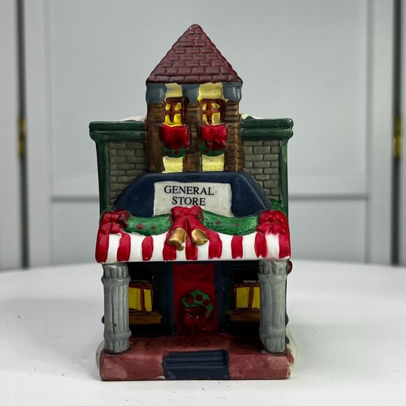 General Store Ceramic Votive Candle Holder Christmas Decor From 1990s - Picture 4 of 12